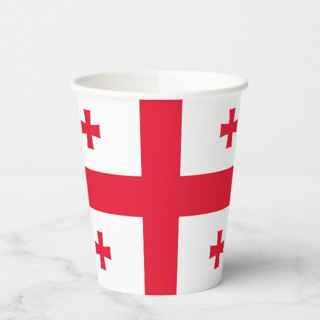Vasos De Papel Bandera de Georgia (Izquierda)