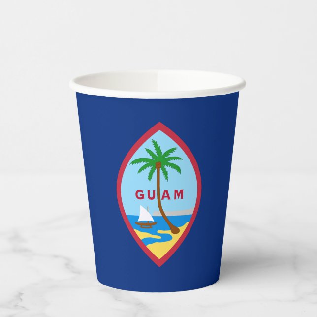 Vasos De Papel Bandera de Guam (Izquierda)