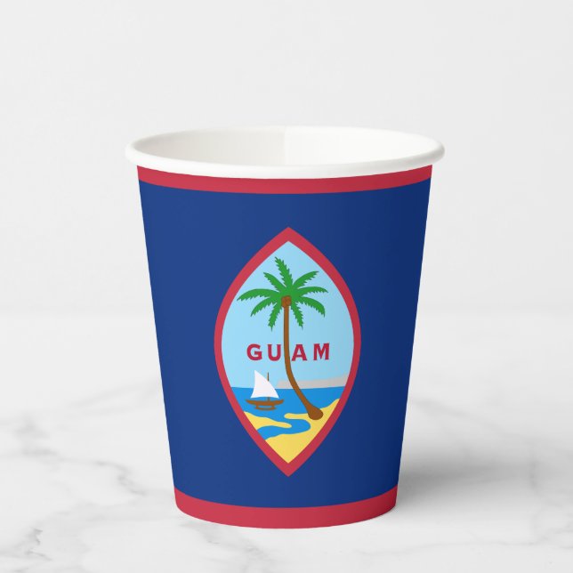 Vasos De Papel Bandera de Guam (Izquierda)