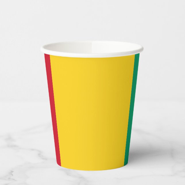 Vasos De Papel Bandera de Guinea (Izquierda)