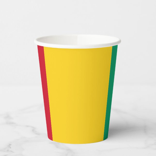 Vasos De Papel Bandera de Guinea (Izquierda)