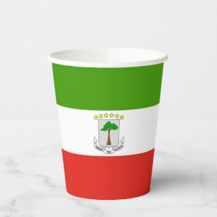 Vasos De Papel Bandera de Guinea Ecuatorial