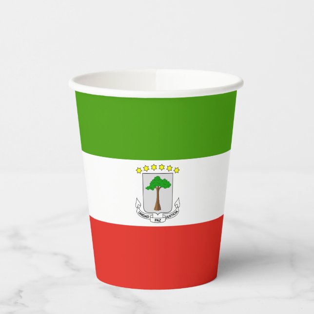 Vasos De Papel Bandera de Guinea Ecuatorial (Izquierda)