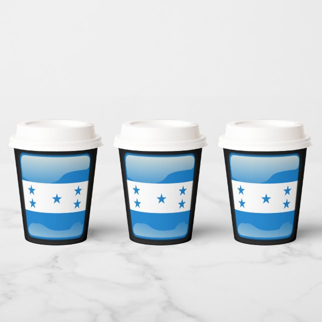 Vasos De Papel Bandera de Honduras (Multi)