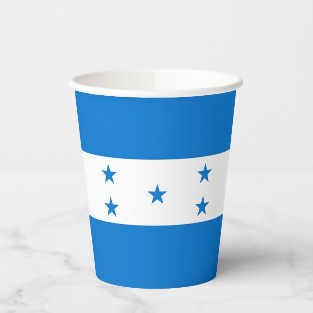 Vasos De Papel Bandera de Honduras (Izquierda)