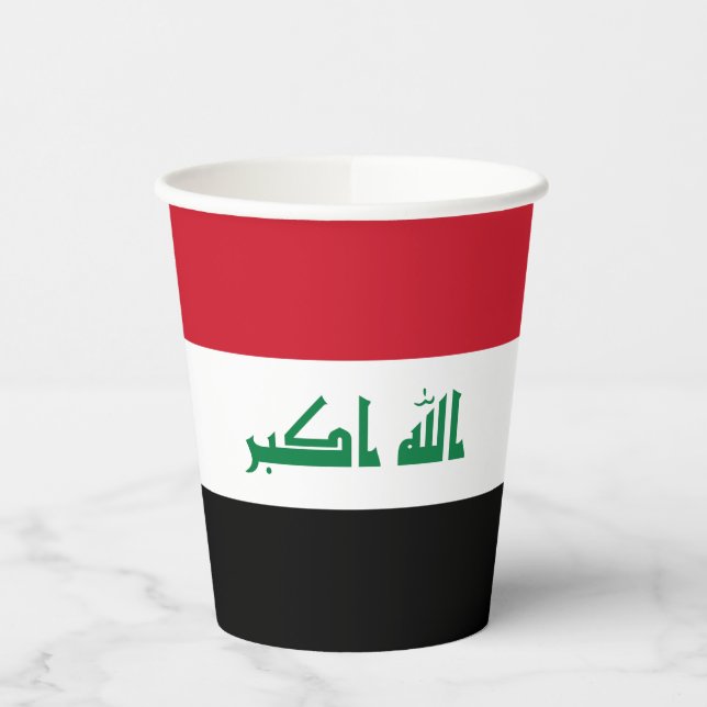 Vasos De Papel Bandera de Irak (Izquierda)