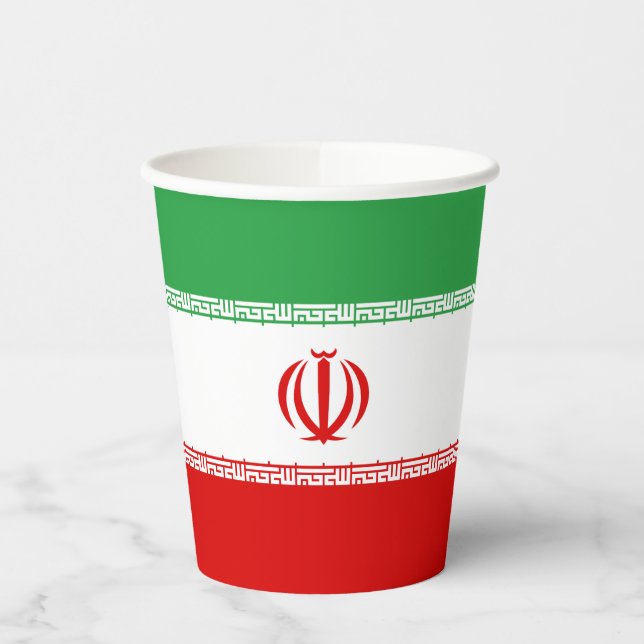 Vasos De Papel Bandera de Irán (Izquierda)
