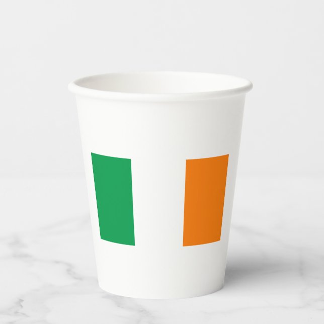 Vasos De Papel Bandera de Irlanda (Anverso)