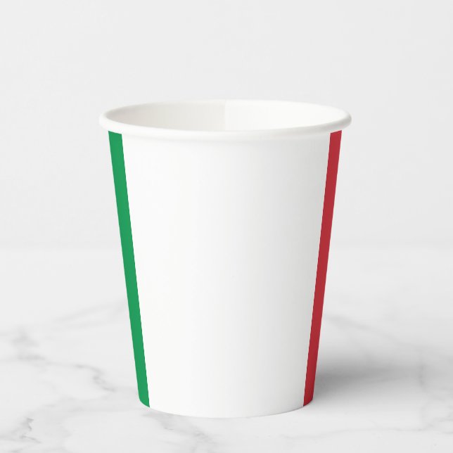 Vasos De Papel Bandera de Italia (Izquierda)