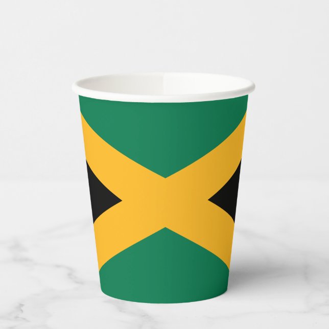 Vasos De Papel Bandera de Jamaica (Izquierda)