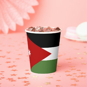 Vasos De Papel Bandera de Jordania