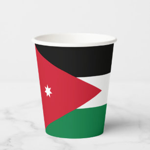Vasos De Papel Bandera de Jordania