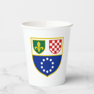 Vasos De Papel Bandera de la Federación de Bosnia-Herzegovina