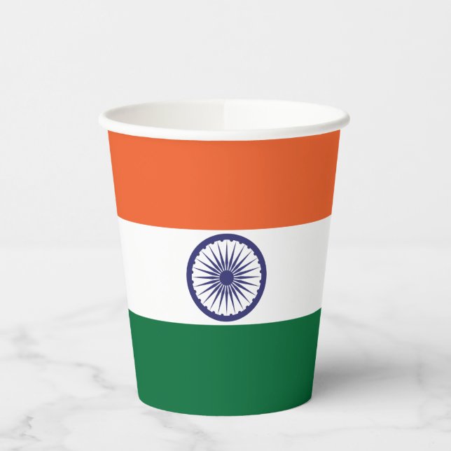 Vasos De Papel Bandera de la India (Izquierda)