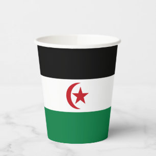 Vasos De Papel Bandera de la República Árabe Saharaui Democrática