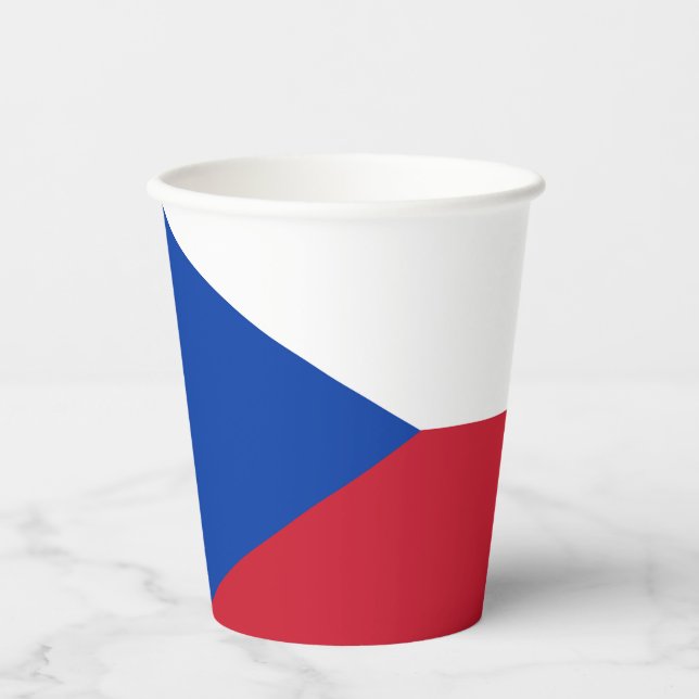 Vasos De Papel Bandera de la República Checa (Anverso)