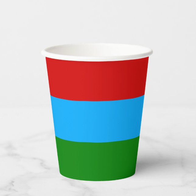 Vasos De Papel Bandera de la República de Karelia (Anverso)