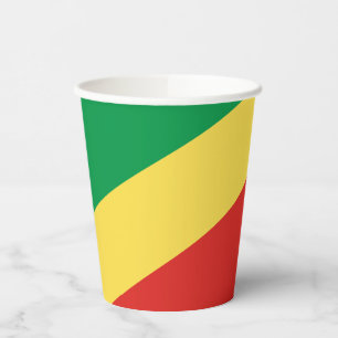 Vasos De Papel Bandera de la República del Congo