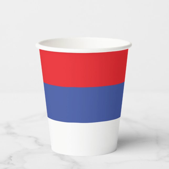 Vasos De Papel Bandera de la República Srpska (Anverso)