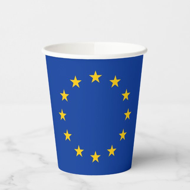 Vasos De Papel Bandera de la Unión Europea (Izquierda)
