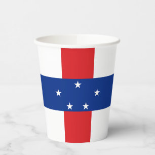 Vasos De Papel Bandera de las Antillas Neerlandesas