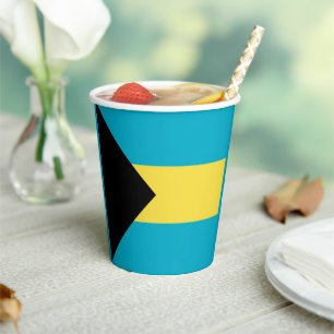 Vasos De Papel Bandera de las Bahamas