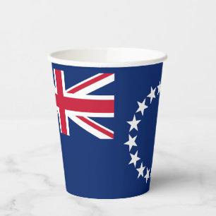 Vasos De Papel Bandera de las Islas Cook
