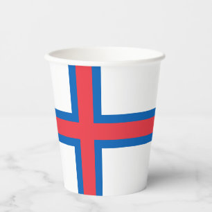 Vasos De Papel Bandera de las Islas Feroe