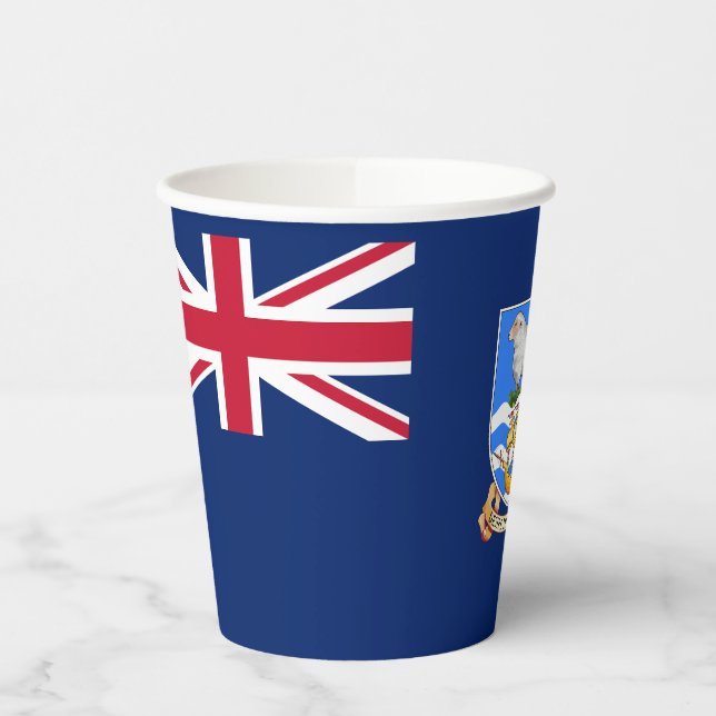 Vasos De Papel Bandera de las Islas Malvinas (Izquierda)