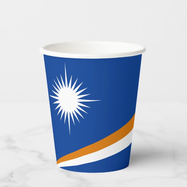 Vasos De Papel Bandera de las Islas Marshall (Anverso)
