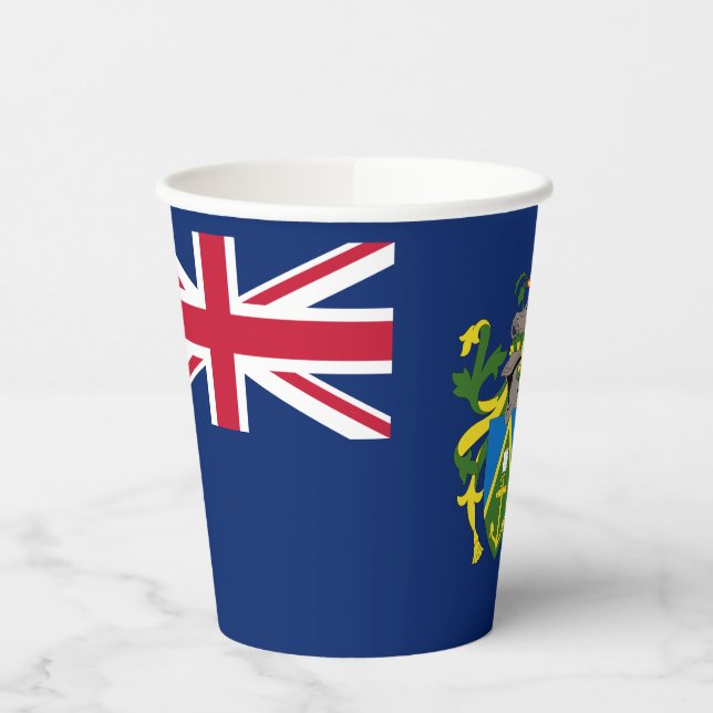 Vasos De Papel Bandera de las Islas Pitcairn (Izquierda)