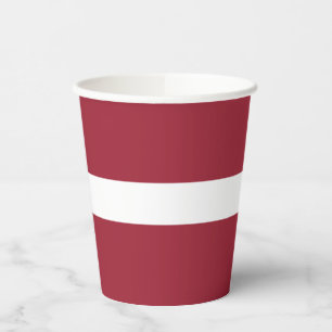 Vasos De Papel Bandera de Letonia