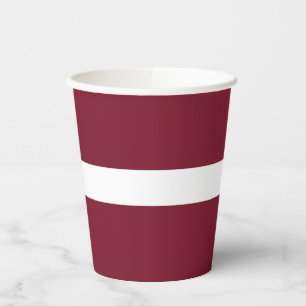 Vasos De Papel Bandera de Letonia