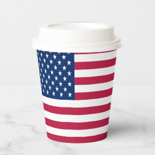 Vasos De Papel Bandera de los Estados Unidos de América-26976