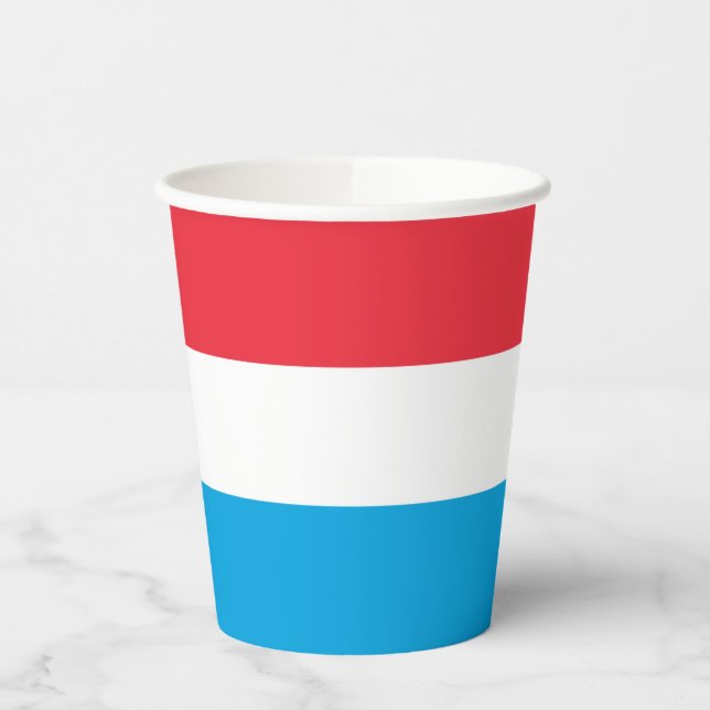 Vasos De Papel Bandera de Luxemburgo (Izquierda)