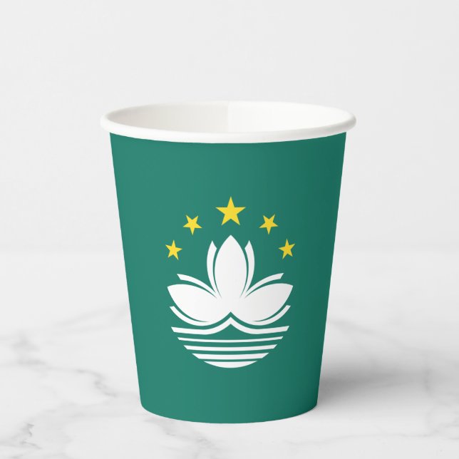 Vasos De Papel Bandera de Macao (Izquierda)