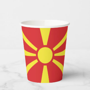 Vasos De Papel Bandera de Macedonia del Norte