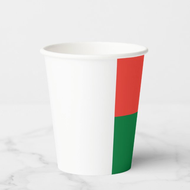 Vasos De Papel Bandera de Madagascar (Anverso)