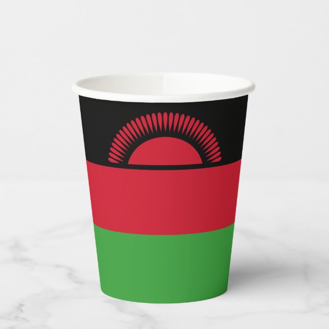 Vasos De Papel Bandera de Malawi (Izquierda)