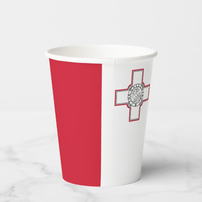 Vasos De Papel Bandera de Malta (Derecha)