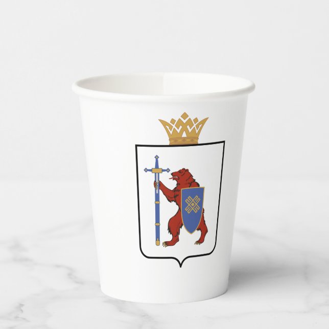 Vasos De Papel Bandera de Mari El (Izquierda)