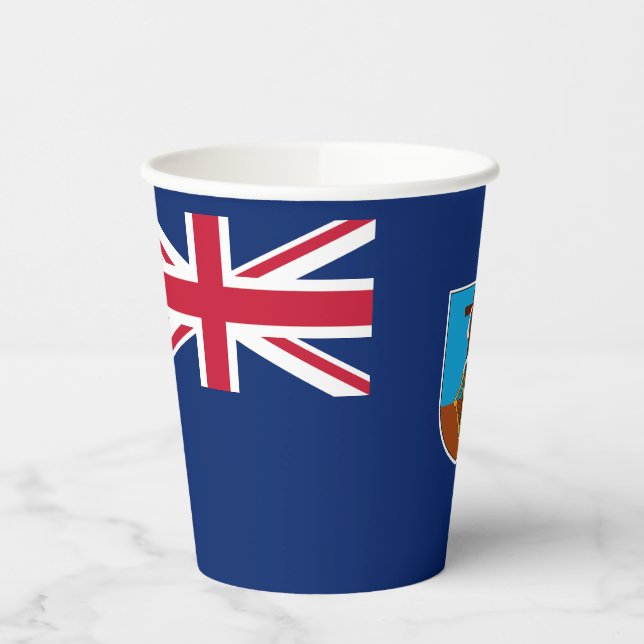 Vasos De Papel Bandera de Montserrat (Izquierda)