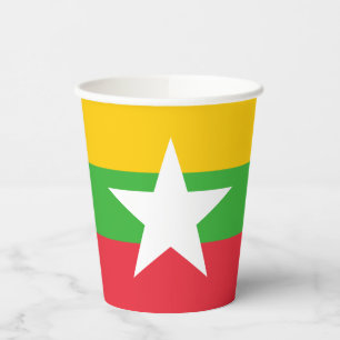 Vasos De Papel Bandera de Myanmar