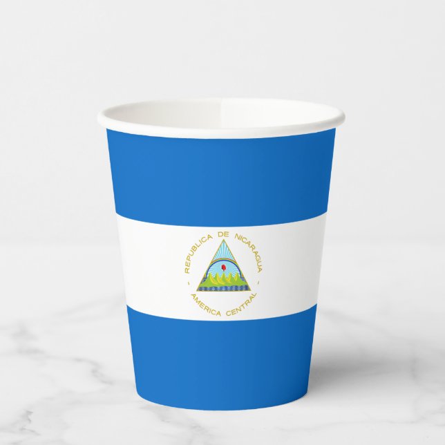 Vasos De Papel Bandera de Nicaragua (Izquierda)