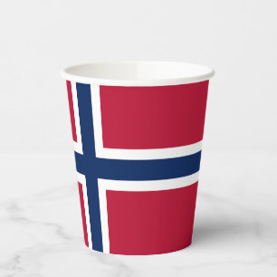 Vasos De Papel Bandera de Noruega
