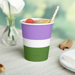 Vasos De Papel Bandera de orgullo genderqueer de SlipperyJoe lava