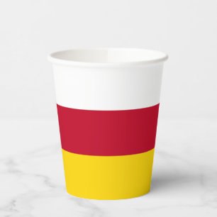 Vasos De Papel Bandera de Osetia del Norte