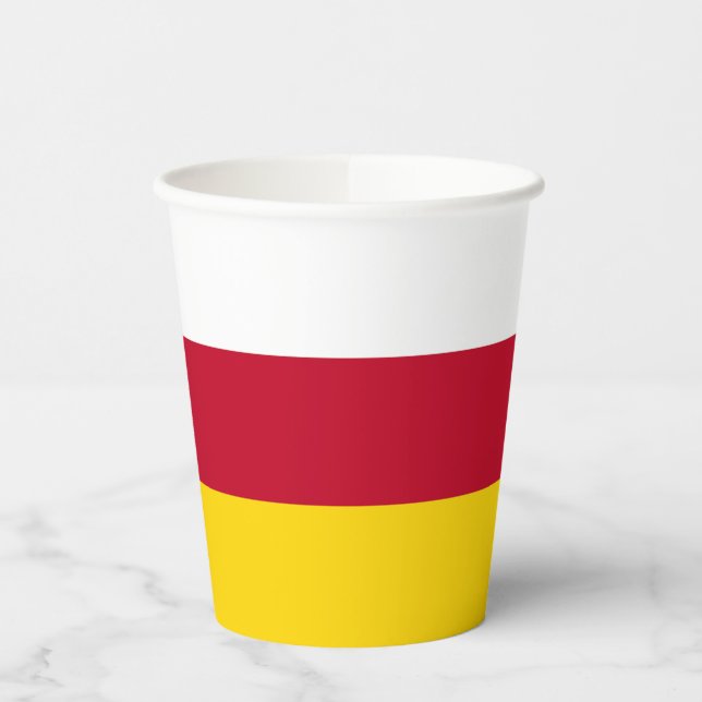 Vasos De Papel Bandera de Osetia del Norte (Izquierda)