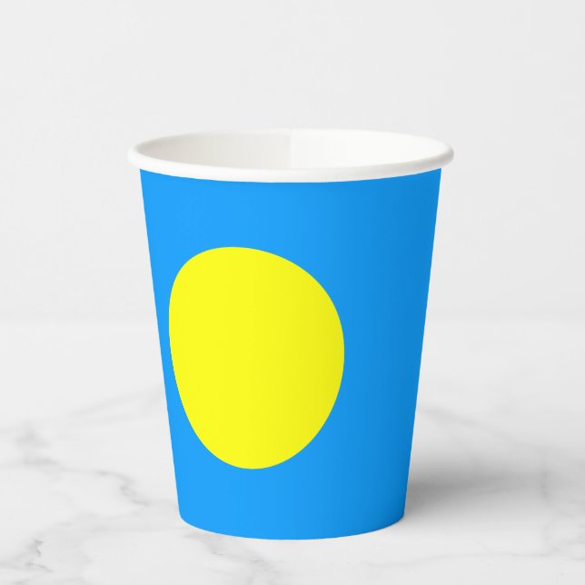 Vasos De Papel Bandera de Palaos (Izquierda)