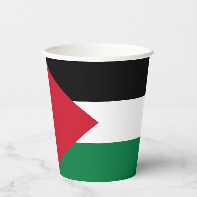 Vasos De Papel Bandera de Palestina (Anverso)